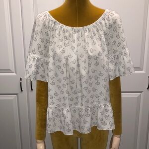 Women’s Ann Taylor Loft printed off shoulder top